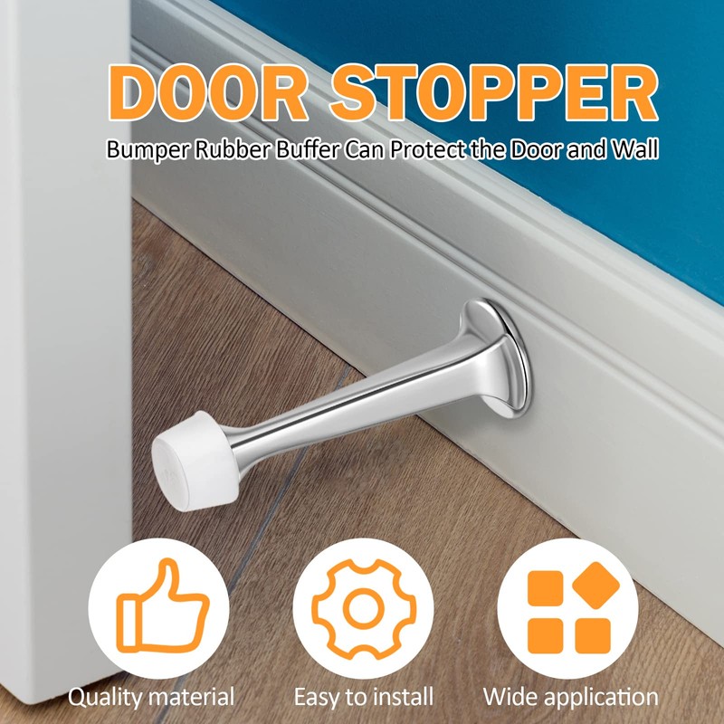 Chumia 24 Pack Door Stop Heavy Duty Solid Rigid Door