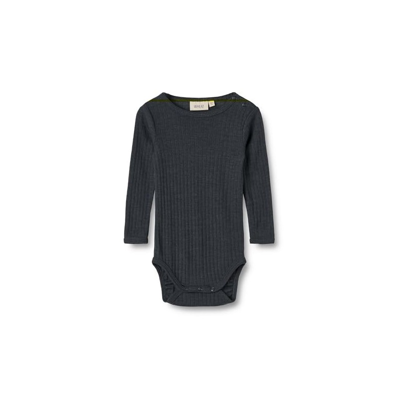 Wheat Lucca Unisex Merino Wool Silk Bodysuit Long Sleeve Oeko-Tex