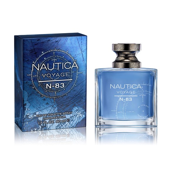 Nautica N-83 Voyage Eau de Toilette for Men, 1.7 oz., Nautica's Classic Men's Scent, Water & Sailing Inspired Fragrance, Great Gift