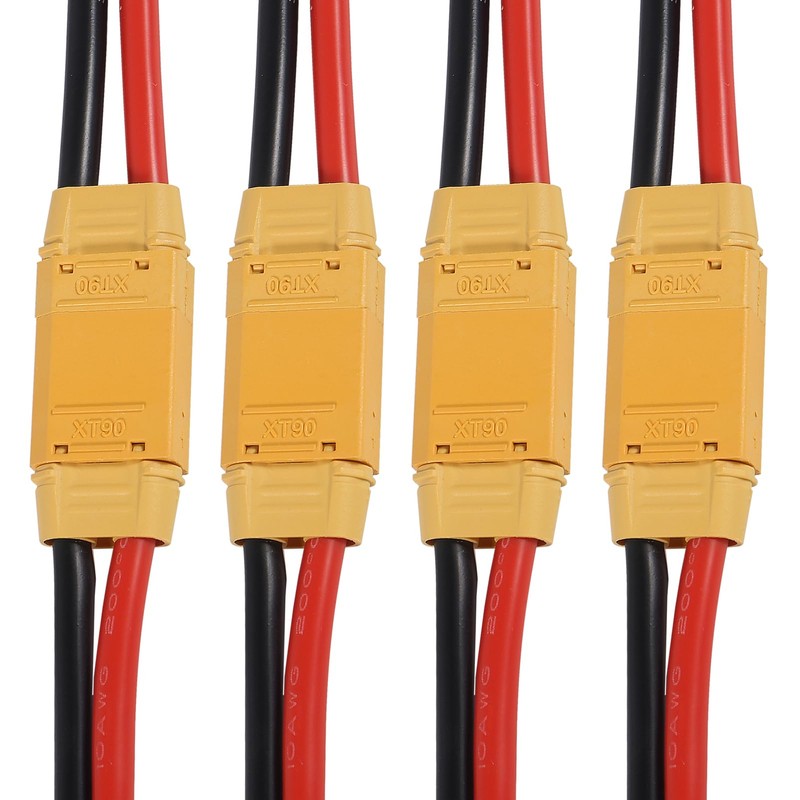 Meimom 4 Pairs XT90H XT90 Wire XT 90 Plug Male
