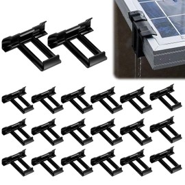 Solar Panel Water Drain Clips Mud Removal Clip Pack of 20 Drain Clips 30/35/40 mm Drainage Clip Solar Clips for PV Solar Panels Solar Panel Water Drain Cleaning (40 mm)