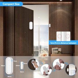 Cruxer Door Chime, Wireless Door Open Contact Sensor Alarm for Business/Store/Home/Office When Entering, 600 FT Range, 36 Chimes, 4 Adjustable Volume (2 Sensor & 1 Receiver)