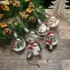 6Pcs Shining Christmas Balls with LED Light Pendants Refillable Ball