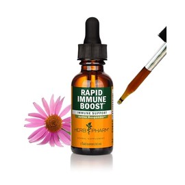 Herb Pharm Rapid Immune Boost: for Adults, Fast-Absorbing Echinacea Tincture with Goldenseal, Ginger Extract & Elderberry | Immune Support Supplement 