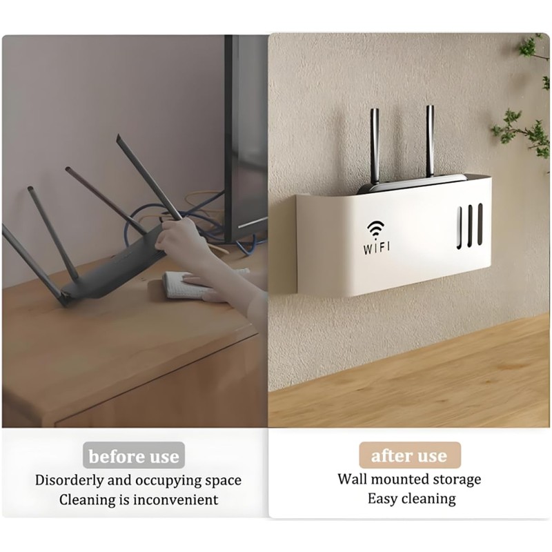 HFGHGDF Router Cabinet, Router Box, Cable Hide Wall Router Shelf