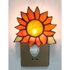 HUIMEIJU Stained Glass Sunflower Night Lights,Suitable for bedrooms,Kitchens,bathrooms,etc.(Orange 1PCS)