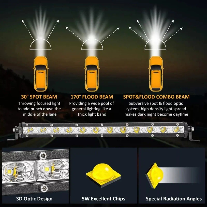 Faros Auxiliares Barra De Luz Led 20inch Jeep 4x4 Universal