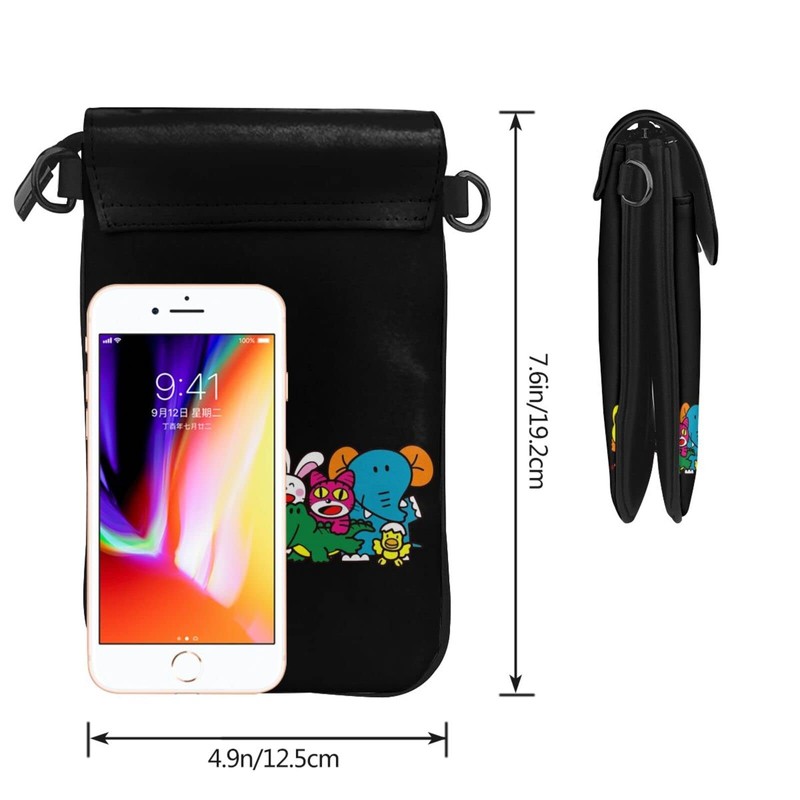 JMI Animal Smartphone Pouch, Genuine Leather, Shoulder Bag, Thin, Women's,