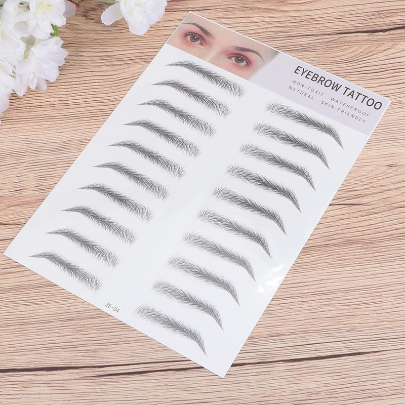 Cabilock 2 Piezas Pegatinas de Cejas Artificiales Negras de Papel,
