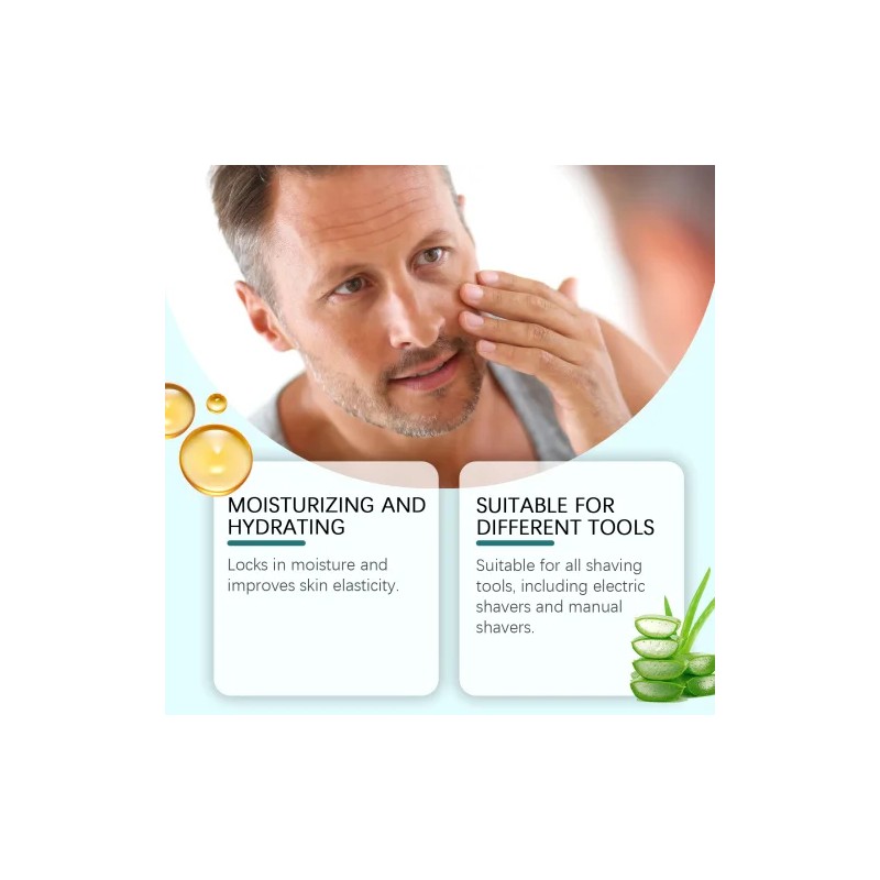 East Moon Men's Shaving Mousse Gentle Cleansing Facial Delicate Foam