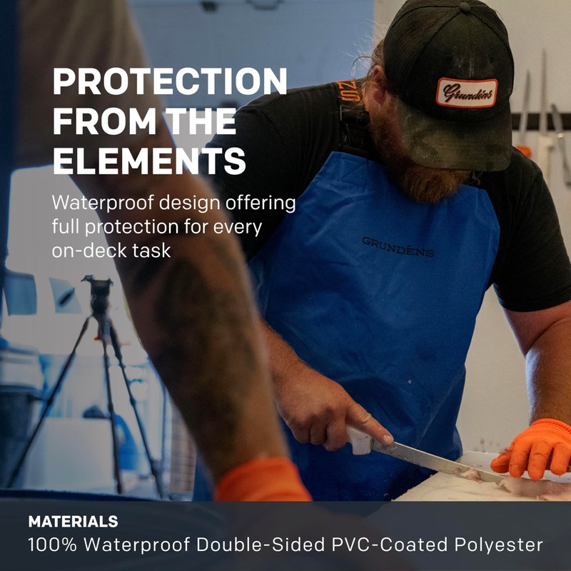 Grundens Shoreman PVC Apron, Ocean Blue, One Size