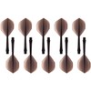 ZEACCT Pack of 10 Integrated Dart Shafts, Plastic Darts Flies,