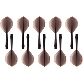 ZEACCT Pack of 10 Integrated Dart Shafts, Plastic Darts Flies, Accessories for Dart Rods, Plastic Threaded Arrows, Robust Plastic Dart Flight Set (Black)