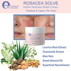 E70 Rosacea Solve - Visible Redness Relief Cream - Calming Face Moisturizer For Rosacea and Acne-Prone Skin - Sensitive Skin Care With Organic Ingredients such as Aloe Vera, Almond Oil, Licorice and Chamomile Extracts - No Parabens Pack of 2