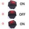 Taiss/2Pcs Waterproof Rocker Toggle Switch 16A 250V 20A 125V AC