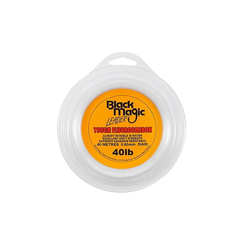 Black Magic Tough Fluorocarbon Leader 40lb 60m