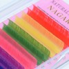 NAGARAKU Colourful Eyelash Extensions, 8 Mixed Rainbow Colours, Classic Individual