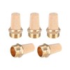sourcing map Brass Exhaust Silencer G1/2 Plug Thread Bronze Brass