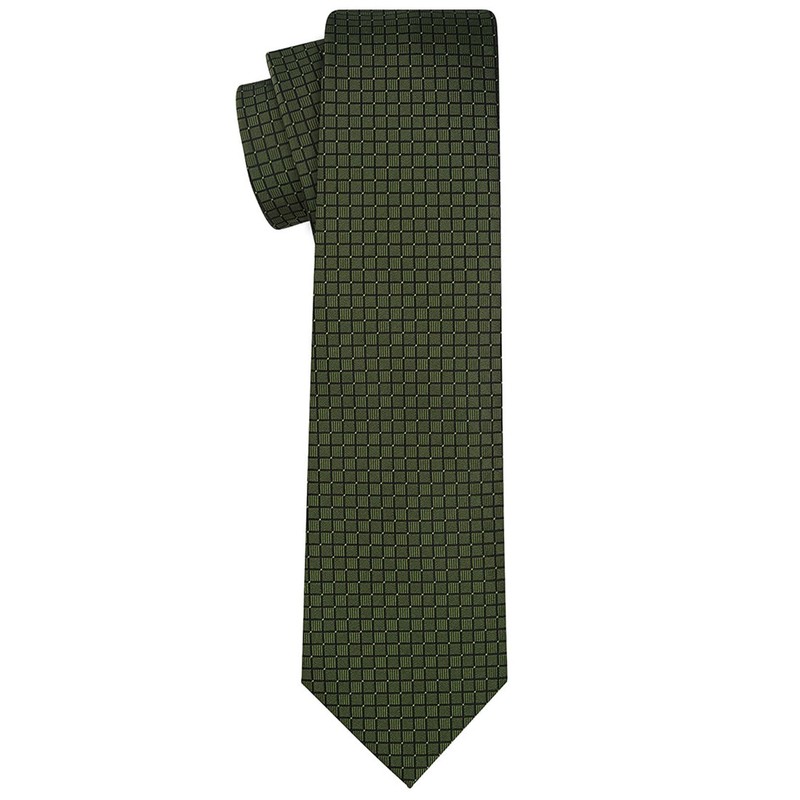 KissTies Mens Olive Green Tie Set Festive Ties For Men