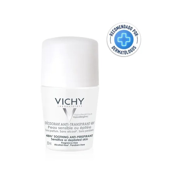 Antitranspirante Vichy 48h Roll On Piel Sensible 50 Ml Fragancia