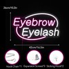 Eyebrows Eyelash Neon Sign, Pink and White Letter Neon Lights