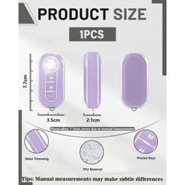 ZEXIJOW 3 Button Key Blade Key Cover for Fiat 500 Punto Bravo Brava Panda Abarth Doblo Ducato Idea Linea Ulysse Tipo Lancia Ypslon Delta Musa, Remote Key Case