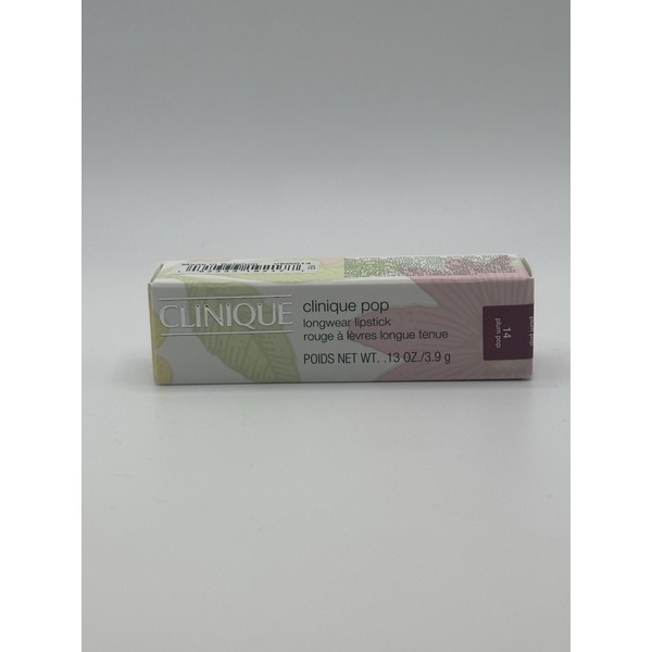 Clinique Pop Longwear Lipstick 14 Plum Pop Shine 0.13 oz