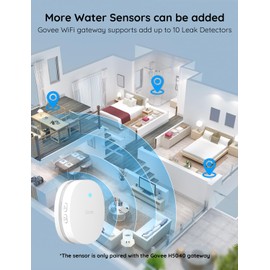 Govee Water Leak Detectors 2 Pack, 100dB Adjustable Audio Alarm Sensor, Sensitive Leak and Drip Alert, for Kitchen Bathroom Basement (Cannot Connect to Wi-Fi Directly)