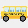 CafePress Kindergarten School Bus Medium Die Cut Sticker, 5.75" x