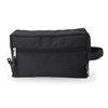 Recycled Polyester Travel Toiletry Bag with Two Compartments, black, Colourful