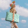 oscaurt Beach Bag Striped Tote Bag Swimming Bag Waterproof Beach