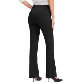 Rammus Womens High Waist Yoga Dress Pants with 5 Pockets High Waist Stretch Work Pants for Women Bootcut Leg Slacks for Office Business Casual