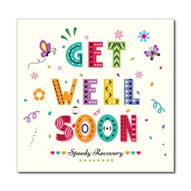 Papa Prints Get Well Soon Card for Men (145 x 150 mm) Get Well Cards for Women with Envelope Speedy Recovery Card