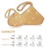 J&G Triangle Rhinestone Ladies Clutch Bag, Evening Bag, Handbag, Wedding
