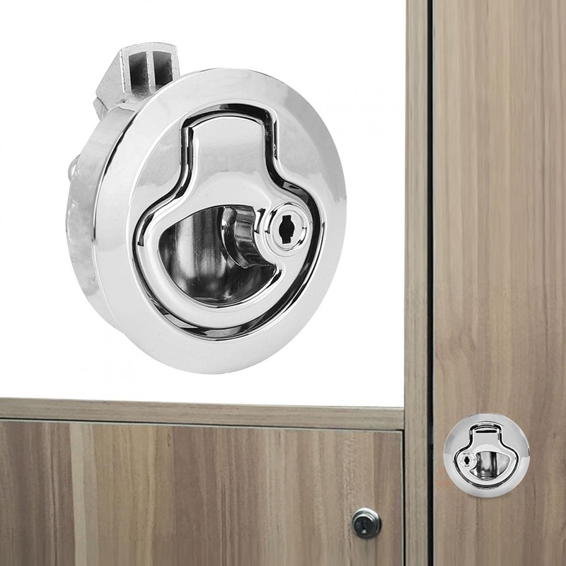 Boat Locking Hatch Latch, Flush Pull Slam Latch, Round Pull