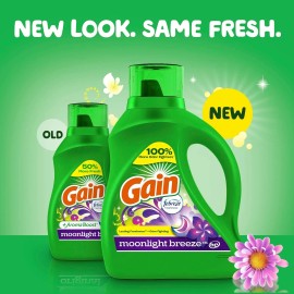 Gain + Aroma Boost Liquid Laundry Detergent, Moonlight Breeze Scent, 107...
