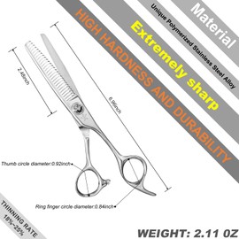 Fengliren High-end Professional Hair Cut Thinning Scissors Hair Cutting Teeth Shears Barber Hairdressing Texturizing Scissor Extremely Very Sharp 6 Inch Stainless Steel Alloy For Men Women Salon& Home