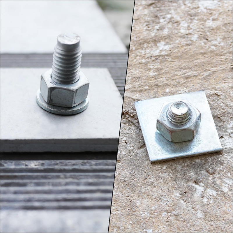 sourcing map 5pcs M12x30x2mm Square Plate Bearing Washers 304 Stainless