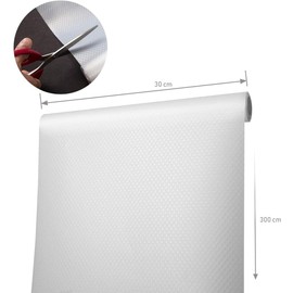 Bäcker & Lecker Drawer Mat, Non-Slip Mat, Drawer Mat for Fridge Shelves, Can Be Cut to Size, 30 x 300 cm, Transparent (Multiple use)