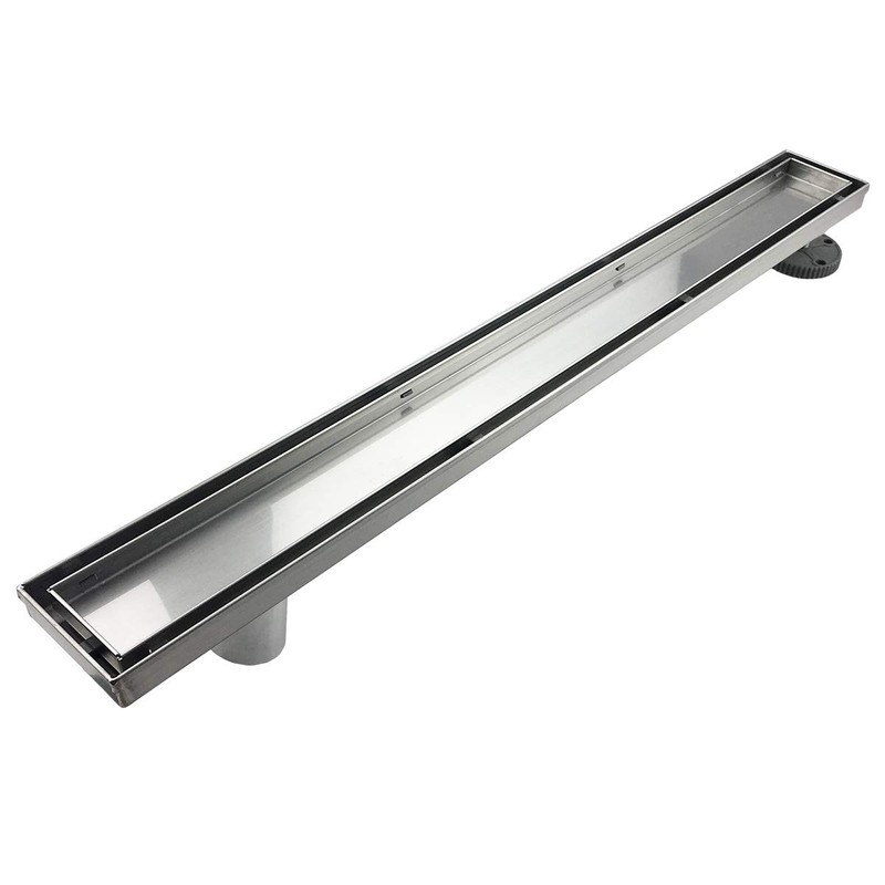 Neodrain 32-Inch Offset Linear Shower Drain with Tile insert Grate