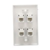 Ethernet Wall Plate 4 Port, Cat 6 Ethernet Wall Outlet