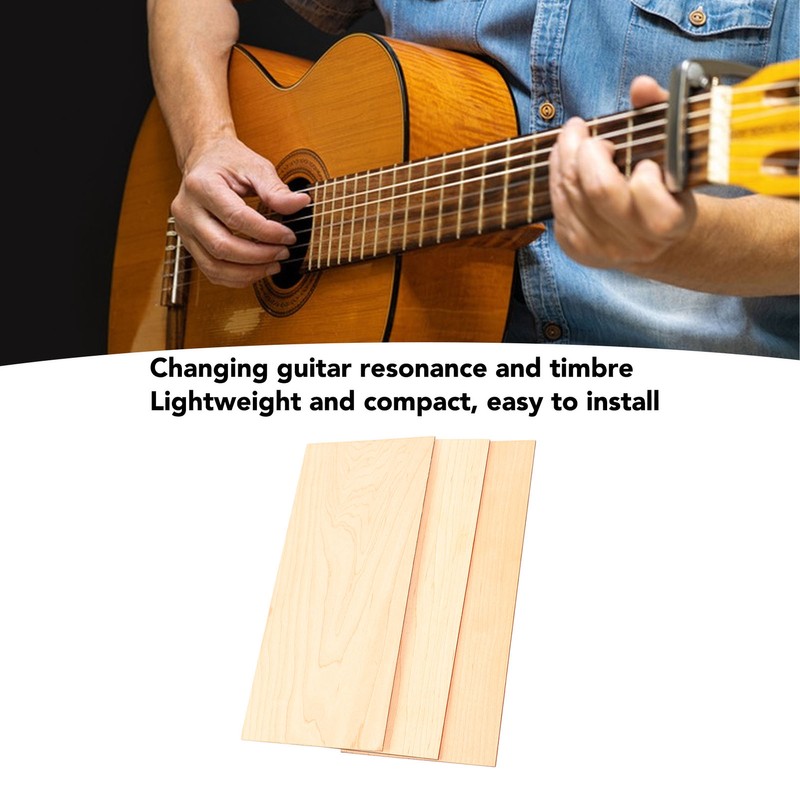 3PCS Guitar Neck Shim Set Maple Wood Guitar Gasket Plates