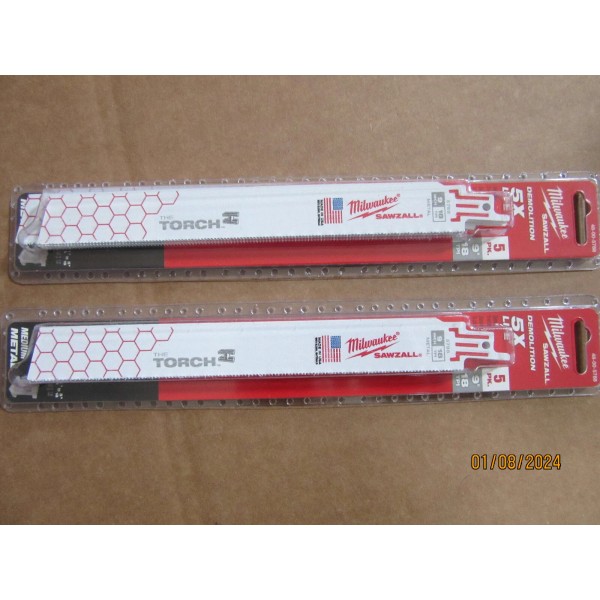 Milwaukee (10) Milwaukee 48-00-5788 Demolition Torch Sawzall Blades 9" 18TPI
