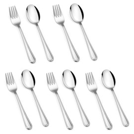 HaWare Toddler Utensils, 10-Piece Stainless Steel Toddler Silverware Sets Includes Spoons and Forks, Food-grade Children and Kids Eating Utensils for Self Feeding, Safety & Non-Toxic, Dishwasher Safe