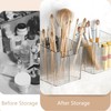 FloralGrace 2-Piece Acrylic Organiser, Clear Makeup Container, Stackable Organiser Baskets