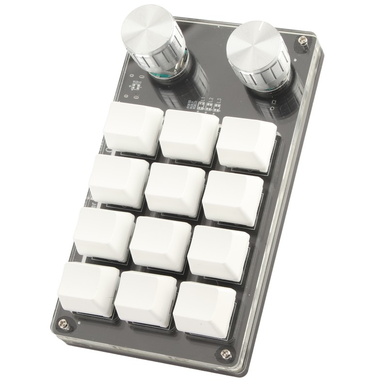 One Handed Macro Mechanical Keyboard 12 Key Multifunction DIY Programmable