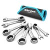 DURATECH Stubby Ratcheting Combination Wrench Set, Metric, 8-piece, 10, 11,