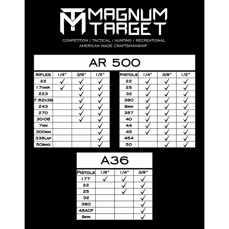 Magnum Target 3/8" AR500 6"x12" Auto Reset Classic Popper -