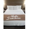 Unbranded NEW Hello Sunshine reversible bed scarf runner - King