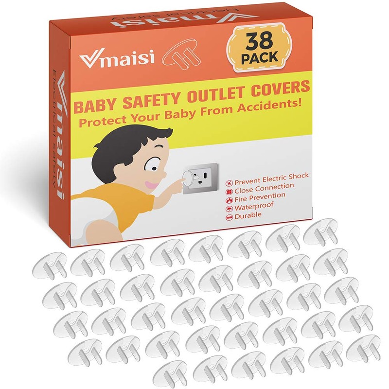 Vmaisi 38 Pieces Clear Outlet Covers Baby Proofing - Electrical